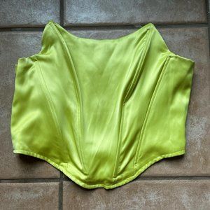 Neon green / yellow corset